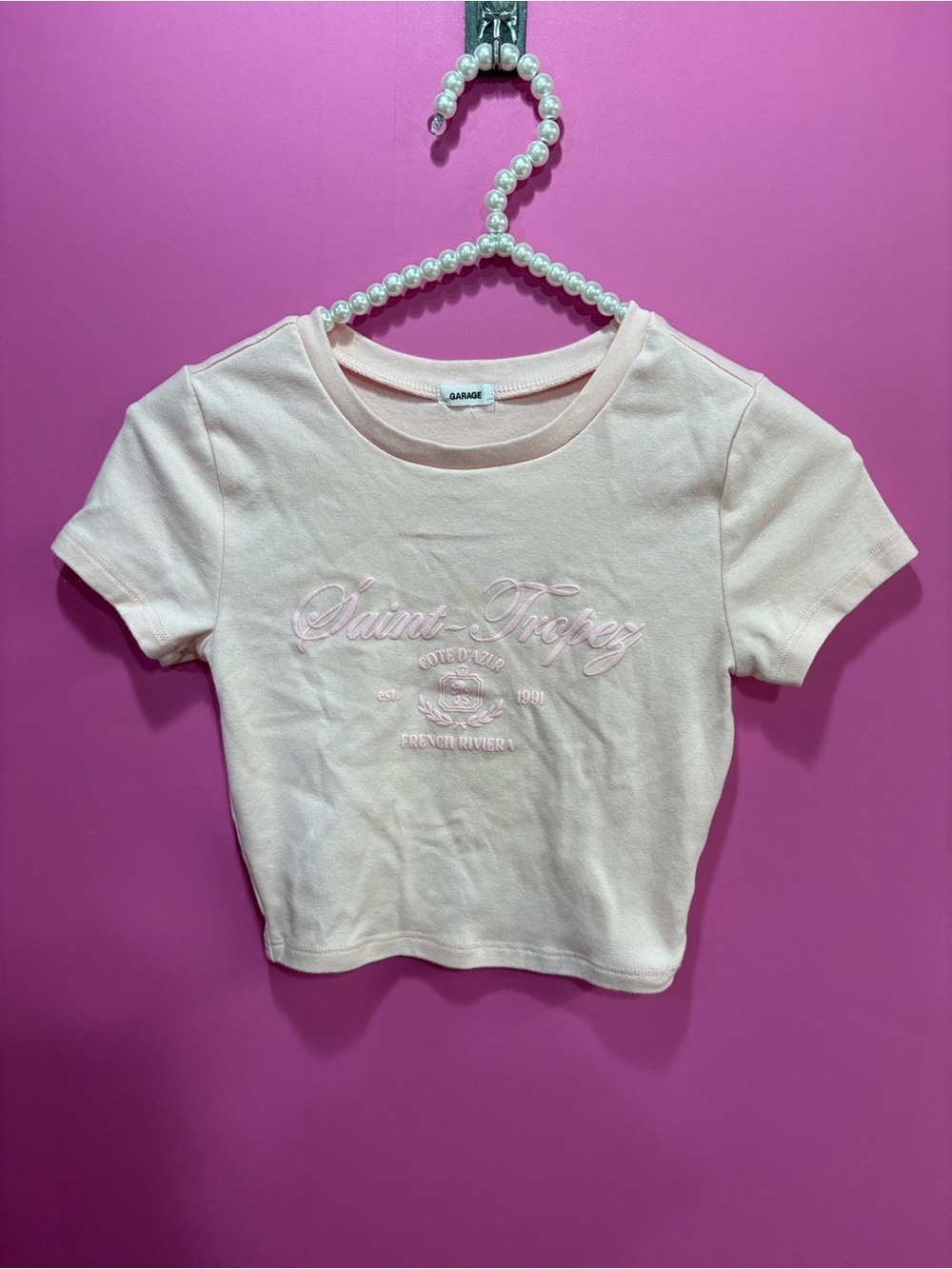 Garage St. Tropez Pink Baby Tee - Picture 2 of 4